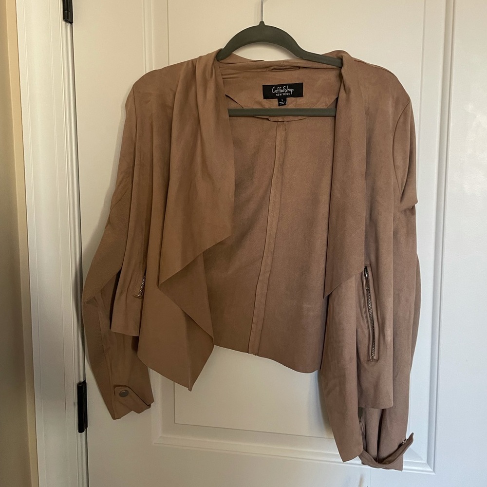 Tan suede moto jacket - new with tags